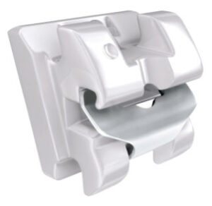 Self ligating clear ceramic bracket